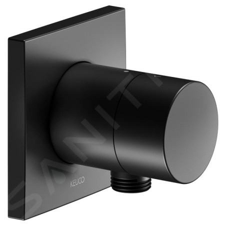 Keuco IXMO - Soupape encastrée pour 2 appareils, avec raccordement de douche, noir mat 59556370102