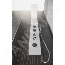 Aqualine Douches - Paroi de douche Yuki, avec mitigeur, 210x1450 mm, blanc SL290