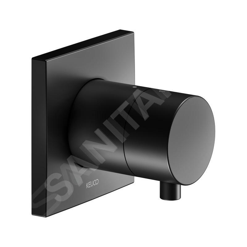 Keuco IXMO - Soupape encastrée pour 2 appareils, noir mat 59556371002