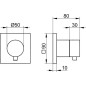 Keuco IXMO - Soupape encastrée pour 2 appareils, noir mat 59556371002