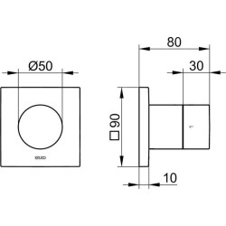 Keuco IXMO - Soupape encastrée pour 2 appareils, noir mat 59557370002