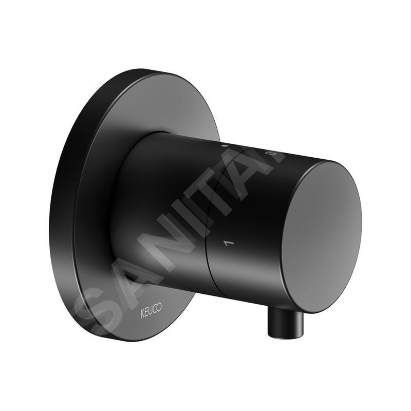 Keuco IXMO - Soupape encastrée pour 2 appareils, noir mat 59557371001