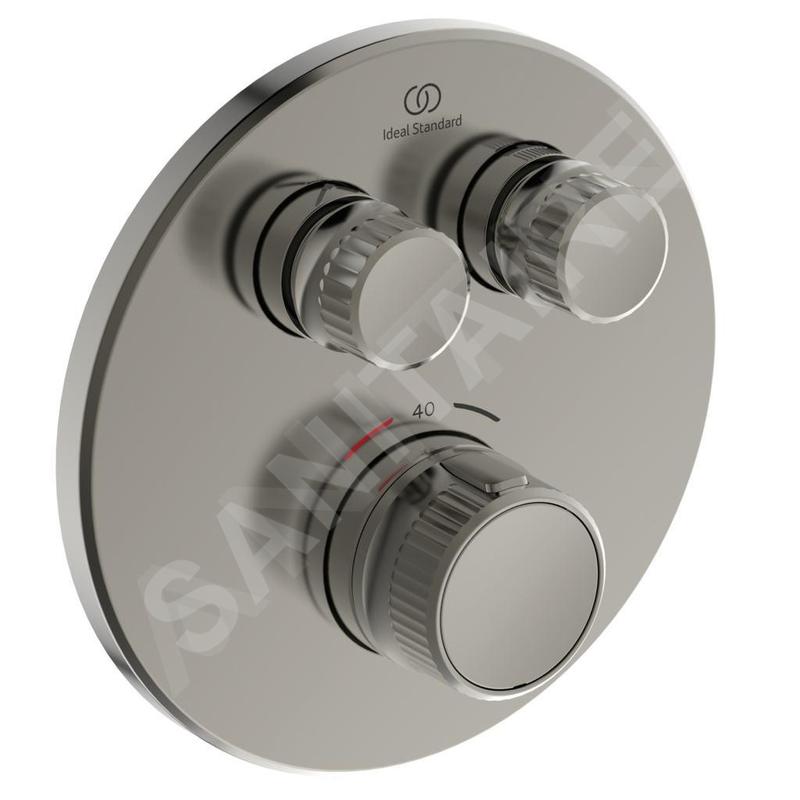 Ideal Standard CeraTherm Navigo - Mitigeur de douche thermostatique encastré pour 2 sorties, Silver Storm A7296GN
