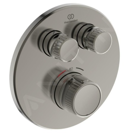 Ideal Standard CeraTherm Navigo - Mitigeur de douche thermostatique encastré pour 2 sorties, Silver Storm A7296GN