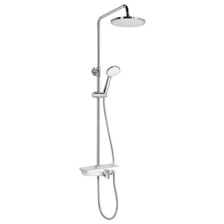 Aqualine Douches - Set de douche Marco, avec mitigeur, 228 mm, 1 jet, blanc SL100