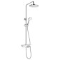 Aqualine Douches - Set de douche Marco, avec mitigeur, 228 mm, 1 jet, blanc SL100