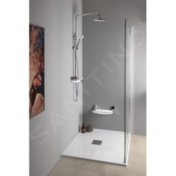 Aqualine Douches - Set de douche Marco, avec mitigeur, 228 mm, 1 jet, blanc SL100