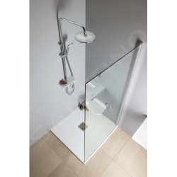 Aqualine Douches - Set de douche Marco, avec mitigeur, 228 mm, 1 jet, blanc SL100