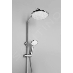 Aqualine Douches - Set de douche Marco, avec mitigeur, 228 mm, 1 jet, blanc SL100