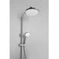 Aqualine Douches - Set de douche Marco, avec mitigeur, 228 mm, 1 jet, blanc SL100