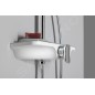 Aqualine Douches - Set de douche Marco, avec mitigeur, 228 mm, 1 jet, blanc SL100