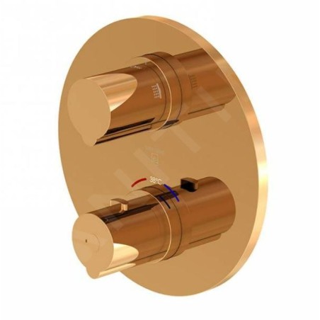 Steinberg 100 - Mitigeur thermostatique encastré pour 2 appareils, or rose 100 4133 3 RG