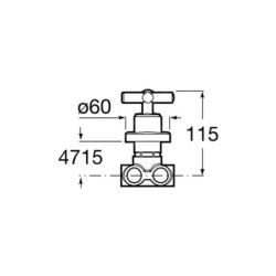 Roca Loft - Vanne encastrée, inverseur, cinq voies, chrome A5A9143C00