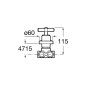 Roca Loft - Vanne encastrée, inverseur, cinq voies, chrome A5A9143C00