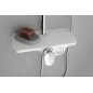 Aqualine Douches - Set de douche Marco, avec mitigeur, 228 mm, 1 jet, blanc SL100