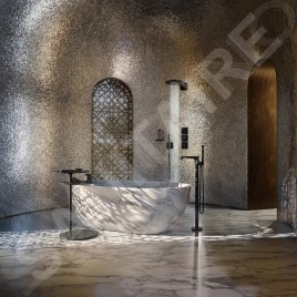 Axor Citterio E - Mitigeur bain thermostatique pour le sol, noir mat 36416670