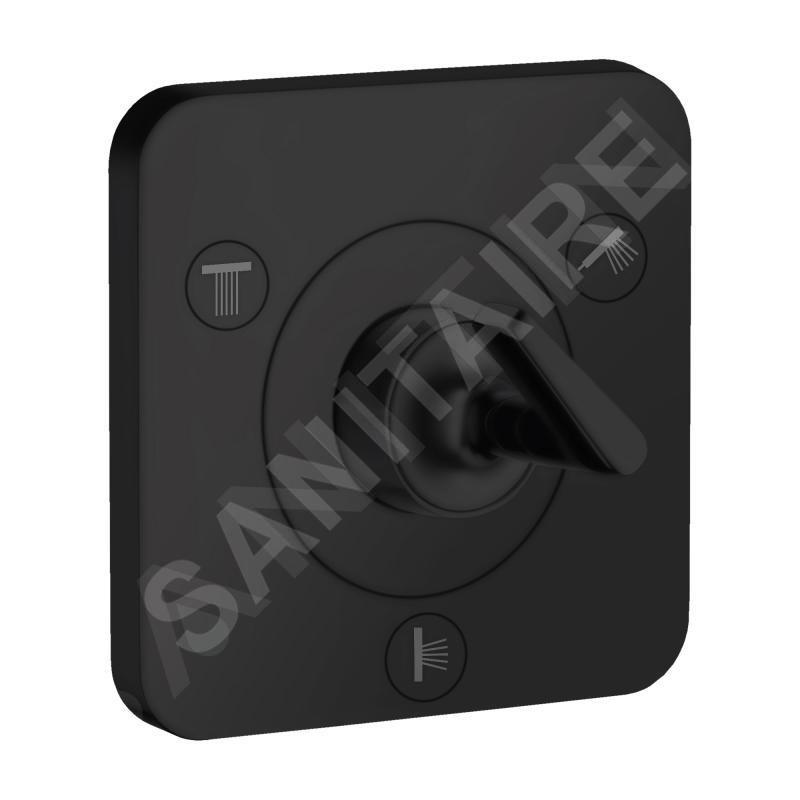 Axor Citterio E - Trio / Quattro, soupape encastrée, obturateur et inverseur, noir mat 36772670