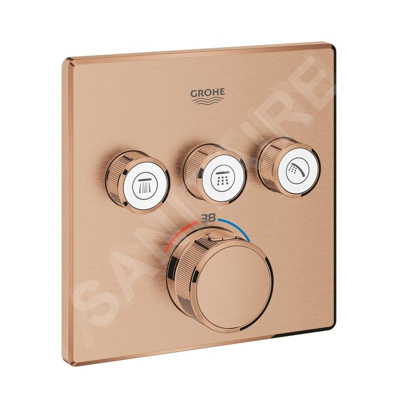 Grohe Grohtherm SmartControl - Mitigeur thermostatique encastré avec 3 soupapes, Warm Sunset brossé 29126DL0 Grohe Grohtherm SmartControl - Mitigeur thermostatique encastré avec 3 soupapes, Warm Sunset brossé 29126DL0