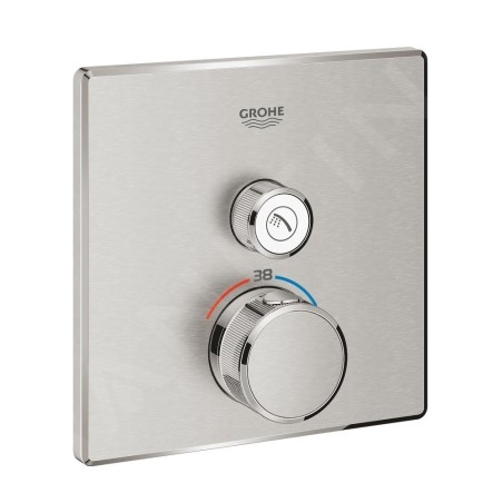 Grohe Grohtherm SmartControl - Mitigeur thermostatique encastré de douche pour 1 sortie, supersteel 29123DC0