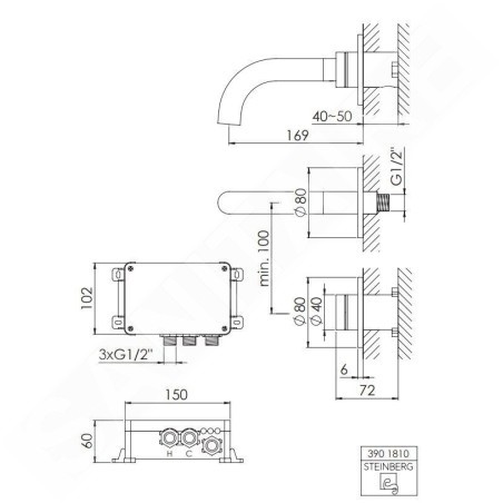 Steinberg iFlow - Mitigeur de lavabo électronique, chrome 390 1810