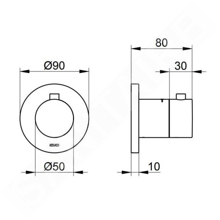 Keuco IXMO - Mitigeur encastré, bronze brossé 59553030001