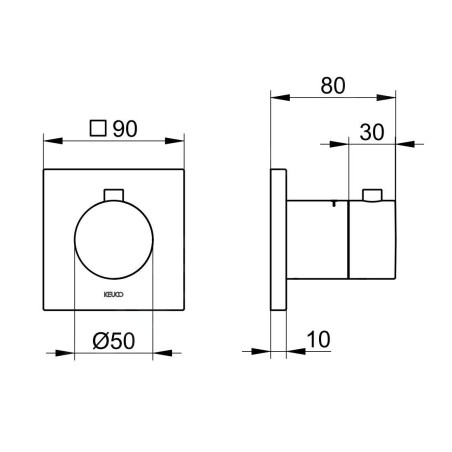 Keuco IXMO - Mitigeur encastré, bronze brossé 59553030002