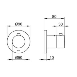 Keuco IXMO - Mitigeur encastré, nickel brossé 59553050001