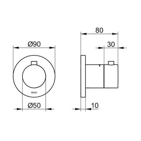 Keuco IXMO - Mitigeur encastré, nickel brossé 59553050001