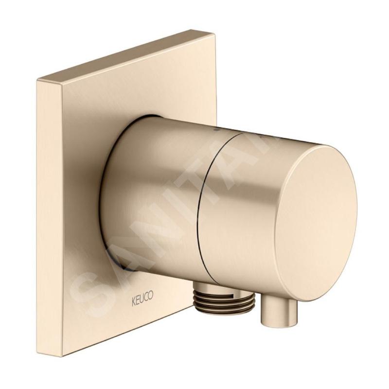Keuco IXMO - Vanne d'arrêt et d'inversion encastrée, 2 sorties, avec raccord de douche, bronze brossé 59556031102