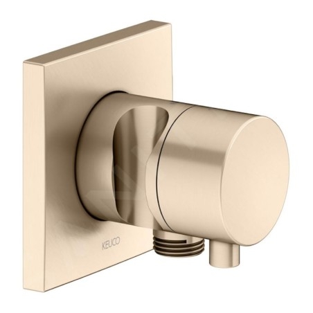 Keuco IXMO - Vanne d'arrêt et d'inversion encastrée, 2 sorties, avec raccord et support de douche, bronze brossé 59556031202