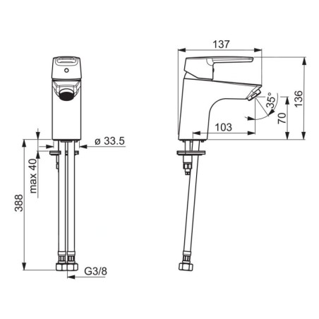 Hansa Polo - Mitigeur de lavabo, chrome 51422293
