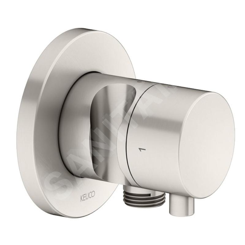 Keuco IXMO - Vanne d'arrêt et d'inversion encastrée, 2 sorties, avec raccord et support de douche, nickel brossé 59557051201 Keuco IXMO - Vanne d'arrêt et d'inversion encastrée, 2 sorties, avec raccord et support de douche, nickel brossé 59557051201