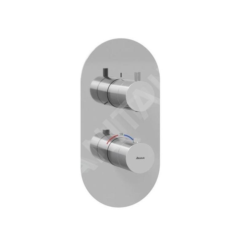 Ravak Espirit - Mitigeur thermostatique pour 3 appareils, encastré, chromé X070209