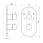 Ravak Espirit - Mitigeur thermostatique pour 3 appareils, encastré, chromé X070209