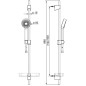 Hansa Basicjet - Ensemble pommeau de douche, barre, porte-savon et flexible, 3 jets, ECO, noir mat 4467013333