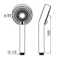Hansa Basicjet - Pommeau de douche 95, 3 jets, ECO, noir mat 4463030033