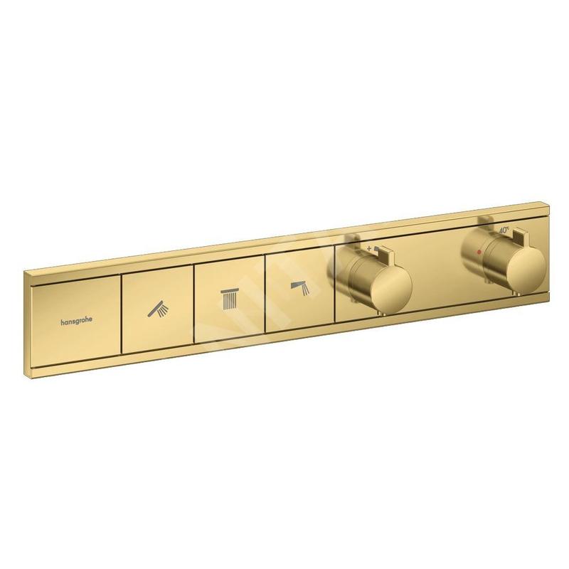 Hansgrohe RainSelect - Mitigeur thermostatique encastré, 3 sorties, doré 15381990 Hansgrohe RainSelect - Mitigeur thermostatique encastré, 3 sorties, doré 15381990
