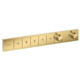 Hansgrohe RainSelect - Mitigeur thermostatique encastré, 5 sorties, doré 15384990
