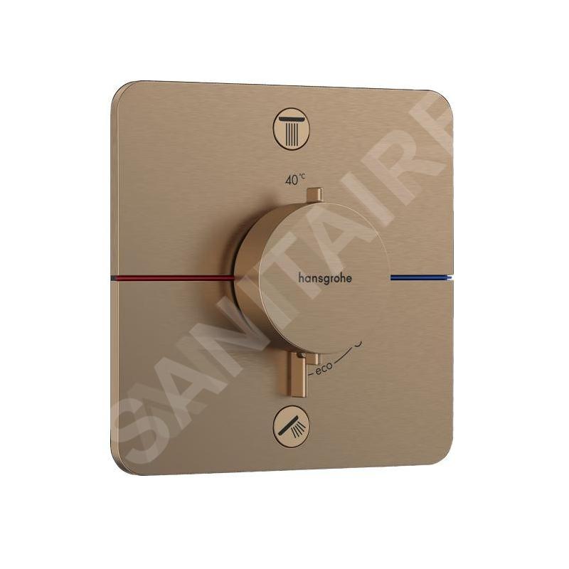 Hansgrohe ShowerSelect Comfort - Mitigeur thermostatique encastré, 2 sorties, bronze brossé 15583140 Hansgrohe ShowerSelect Comfort - Mitigeur thermostatique encastré, 2 sorties, bronze brossé 15583140