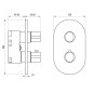 Ravak Chrome II - Mitigeur thermostatique encastré, 3 sorties, noir X070469