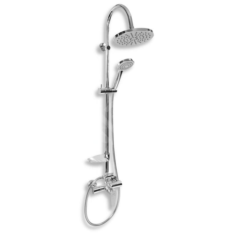 Novaservis Sets de douche - Set de douche avec robinetterie, raccord de douche par le haut, chrome SET040/96,0