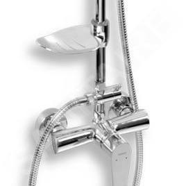 Novaservis Sets de douche - Set de douche avec robinetterie, raccord de douche par le haut, chrome SET040/96,0