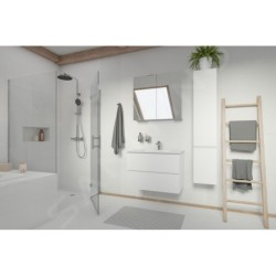 kielle Oudee - Set de douche avec thermostat, 260 mm, 3 jets, chrome 20602010