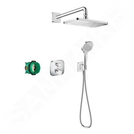 Hansgrohe Croma E - Set de douche 280, avec thermostat Ecostat E encastré, chrome 27953000