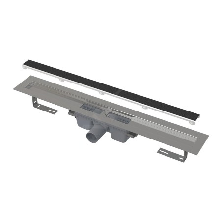 Alcadrain Douchegoten - Caniveau de douche Marble 1150 mm, avec grille pour insertion de carreaux, inox APZ15-1150