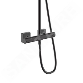 Hansgrohe Vernis Shape - Set de douche Showerpipe 230 avec thermostat, EcoSmart, noir mat 26097670