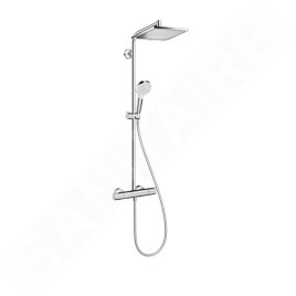 Hansgrohe Crometta - Set de douche E 240 Showerpipe avec thermostat, EcoSmart 9 l/min, chrome 27281000