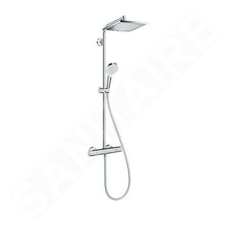 Hansgrohe Crometta - Set de douche E 240 Showerpipe avec thermostat, EcoSmart 9 l/min, chrome 27281000