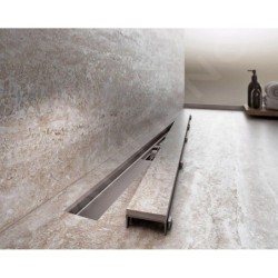 Alcadrain Douchegoten - Receveur de douche Marble Low 650 mm, avec grille pour l'insertion de carreaux, acier inoxydable