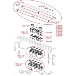 Alcadrain Douchegoten - Receveur de douche Marble Low 650 mm, avec grille pour l'insertion de carreaux, acier inoxydable